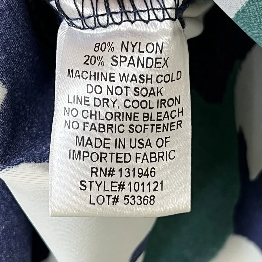 Jude Connally Ella Dress Size Large Jude Cloth Floral Nylon Stretch Short Sleeve - Picture 14 of 15